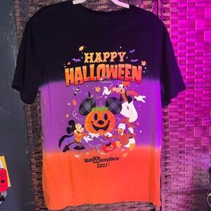 Disney Store Mickey and Friends Tie-Dye Halloween T-Shirt Size Medium
